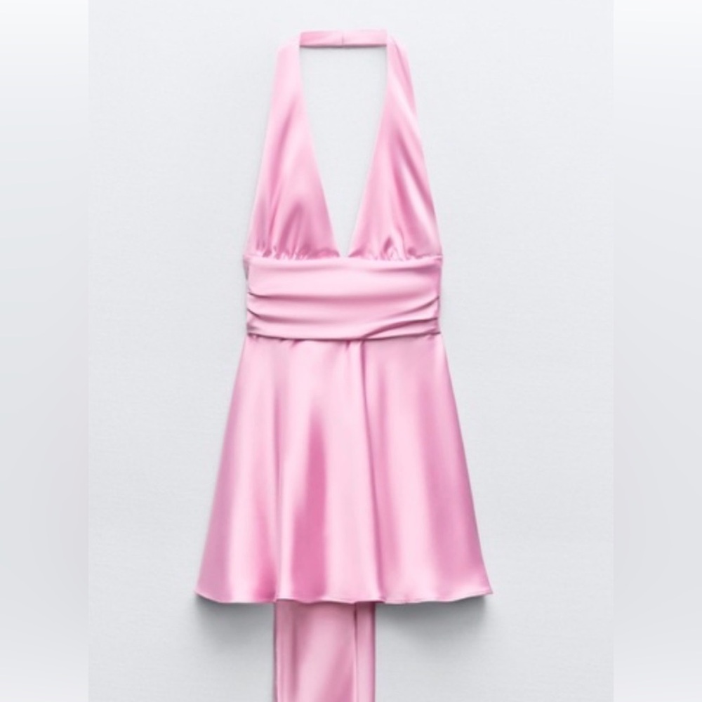 Zara Pink Satin Chemise
